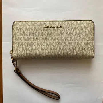 MICHAEL KORS 모노그램 장지갑 베이지