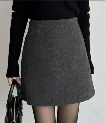 울 라이크 기모 미니 스커트