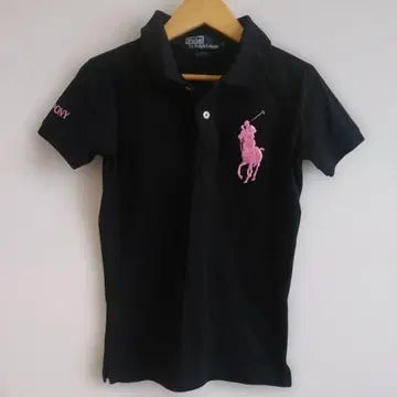 폴로 랄프로렌 PINK PONY 블랙 피케 셔츠