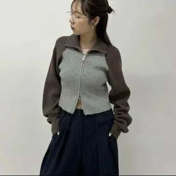who's who gallery 하프 지퍼 니트