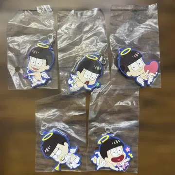 오소마츠 군 천사 디자인 키링 5개 세트