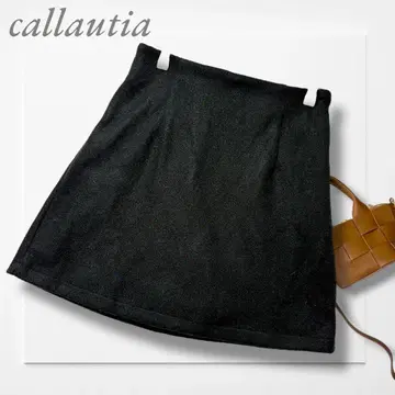 칼라 티어 울 라이크 기모 미니 스커트(S) 블랙 이너 포함 한국 패션