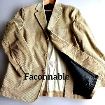 Faconnable 코듀로이 테일러드 자켓 L 사이즈 상당 베이지