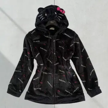 Y2K 헤이세이 갸루 키티 후드 얼굴 모코모코 후드티