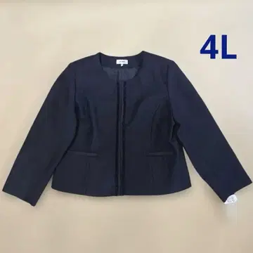 미사용 새상품 여성용 노카라 자켓 4L 다크 네이비