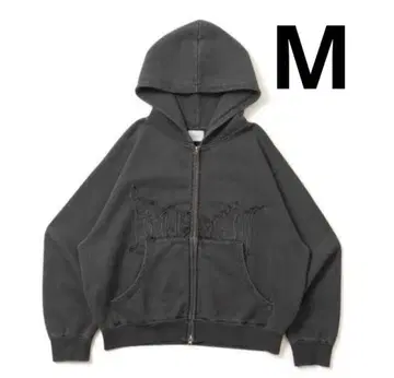 완판템 bless u pigment zip hoodie 블랙 M