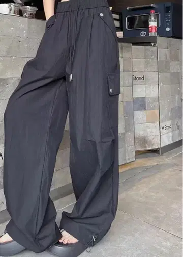 블랙 워크팬츠/카고팬츠