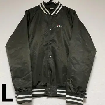 FILA L 카키 바시티 자켓 스타일 블루종