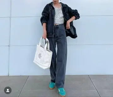루즈 실루엣 데님 G 시루무린