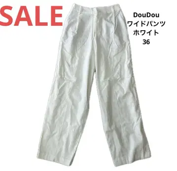 선착순 DouDou 와이드 팬츠 화이트 36