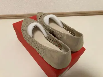 메쉬 플랫 펌프스 39cm GOLD ORiental TRaffic