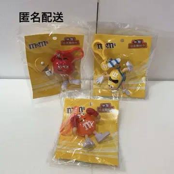 아메캐릭터 M&M 키링 빨간색 오렌지 옐로우 컬러