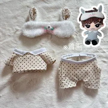 스노우 칠 BIG 봉제인형 의류 파자마 안대 토끼 D 버전 도트
