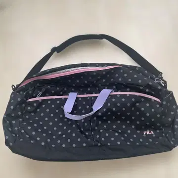 FILA 보스턴 백 블랙 물방울 패턴