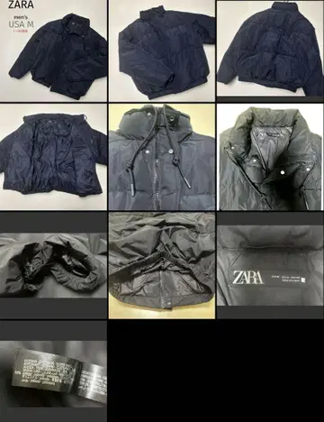 새상품급 ZARA 블랙 검정 다운 자켓 USAM (L~XL 상당) 점퍼