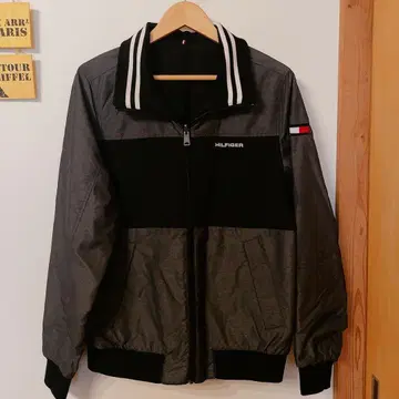 TOMMY HILFIGER 리버서블 점퍼 / 블랙 그레이