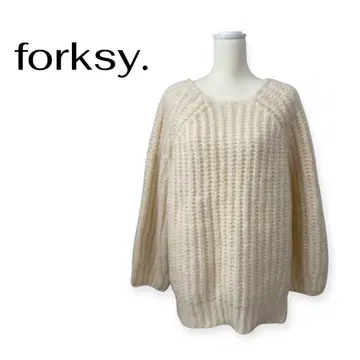 미사용품 forsky. 백산 로게이지 멜란지 니트 풀오버