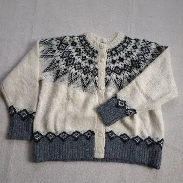 ichi 페어아일 패턴 가디건