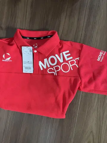 MOVE SPORT M 사이즈 레드 피케 셔츠