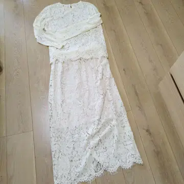 아이보리 레이스 셋업