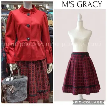 M'S GRACY*Instagram 게재*체크 리본 스커트