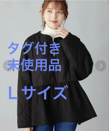 택 포함 미사용품 페플럼 퀼팅 자켓 가을/겨울 여성용