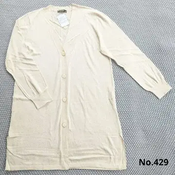 [ 미사용 ] KRYDDRIE 아이보리 울 혼방 코튼 긴팔 가디건