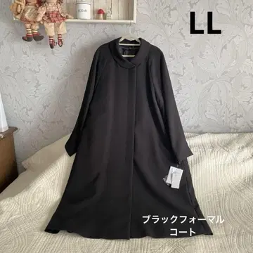 *새상품 LL *블랙 포멀 A라인 코트* 라이너 포함*관혼상제 졸업