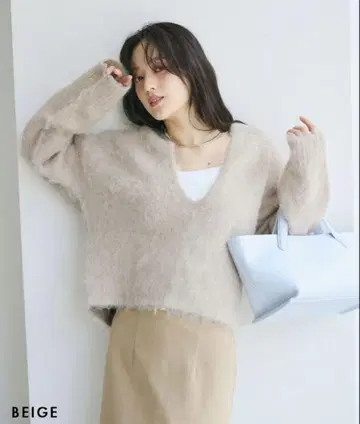 모헤어 스키퍼 니트탑