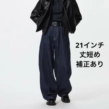 UNIQLO 유니클로 배기 커브진 기장 짧음 사이즈 21 보정 있음
