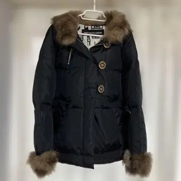 MARY QUANT 마리콴트 다운 코트 블랙 블랙
