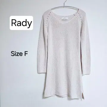 새상품급 Rady 레이디 핑크 긴팔 니트 원피스 사이즈 F