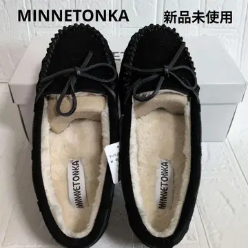 [ 미사용 ] MINNETONKA 블랙 모카신 25cm