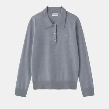 GaJess Kanon 로고 폴로 니트 그레이