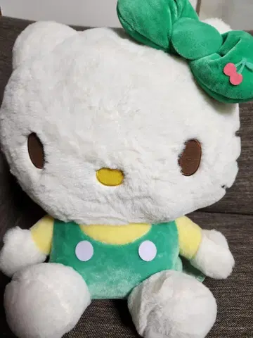 미사용 새상품 특대형 헬로키티 봉제 인형 크림 소다 인형 산리오