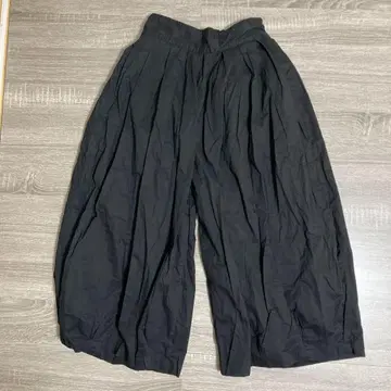 무모쿠테키 블랙 와이드 팬츠