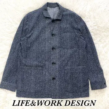 LIFE&WORK DESIGN 남성용 봄/여름 네이비 워크 자켓 새상품급