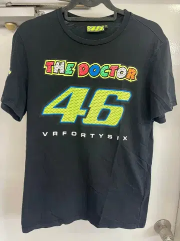 VR46 티셔츠 블랙 옐로우 발렌티노 로시 사이즈 M 2개 세트