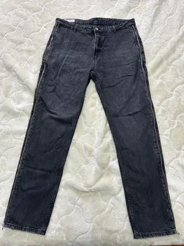 ZARA 블랙 데님 팬츠 사이드 지퍼
