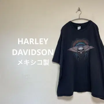 HARLEY DAVIDSON 멕시코제 T셔츠 블랙 페이드 스컬
