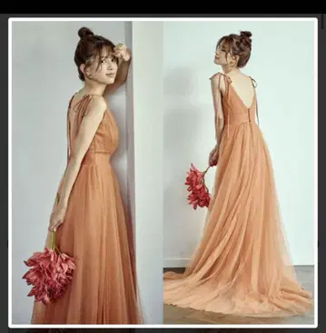 드레스 프로덕션 dress production 튤 테라코타 드레스