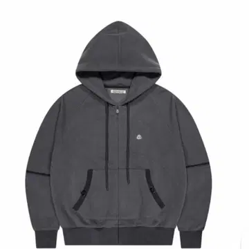 coyseio STRING POCKET HOOD ZIP-UP