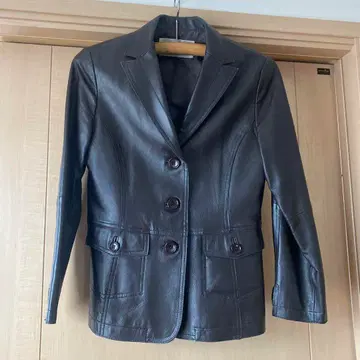 이토킨 36 GEORGES RECH 양가죽 레더 테일러드 자켓 짙은 갈색