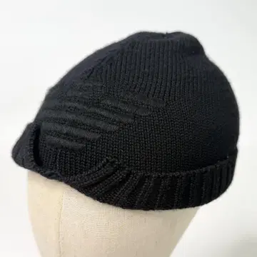 EMPORIO ARMANI 비니 로고 니트 모자 C759
