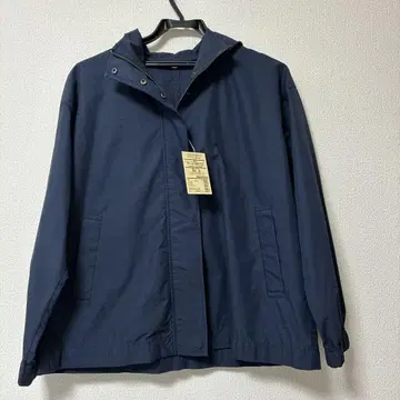 MUJI 여성용 발수 가공 후드 부착 블루종 네이비 XS~S