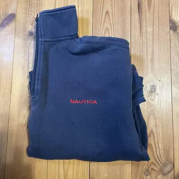 NAUTICA 네이비 하프 지퍼 후드티