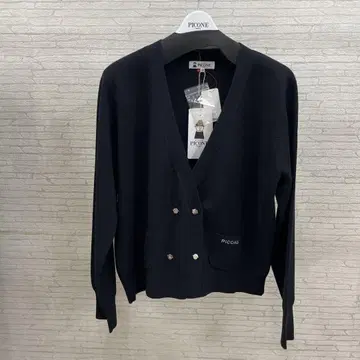 PICONE 블랙 더블 브레스트 가디건 사이즈 L