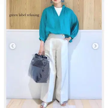 그린 라벨 릴랙싱 린넨 스키퍼 셔츠 그린