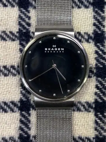 SKAGEN 손목시계 쿼츠 블랙