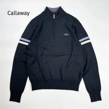 Callaway 캘러웨이 하프 지퍼 니트 블랙 L 골프